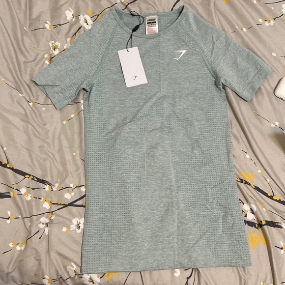 Gymshark top vital seamless top jade marl size: Small - Picture 2 of 3